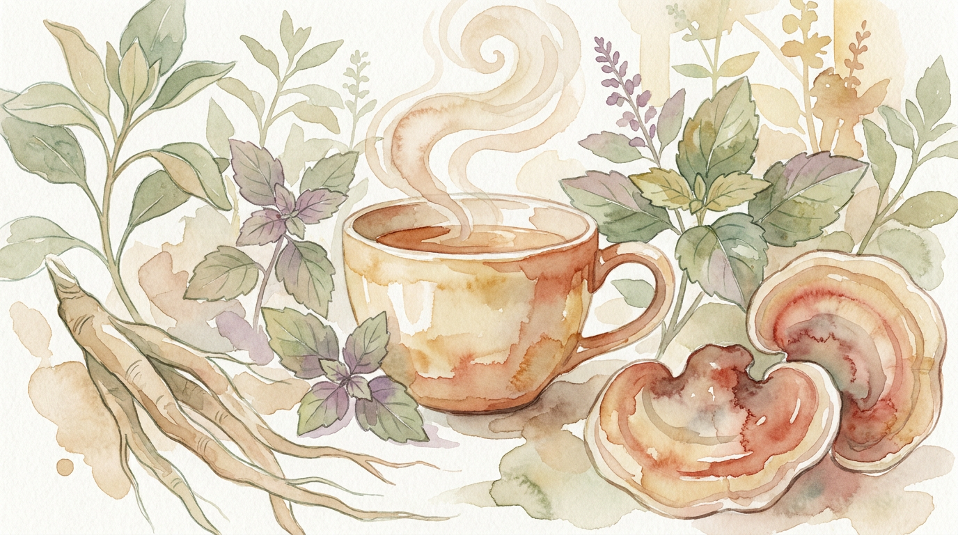 Adaptogenic Teas for Hormonal Balance: Ashwagandha, Tulsi, Reishi